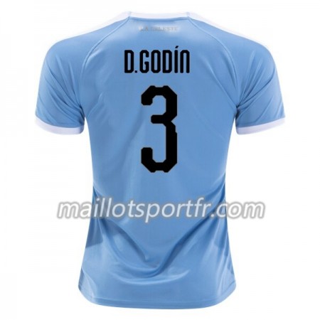 Maillot de Foot Uruguay Diego Godin 3 Domicile 2019 Copa América